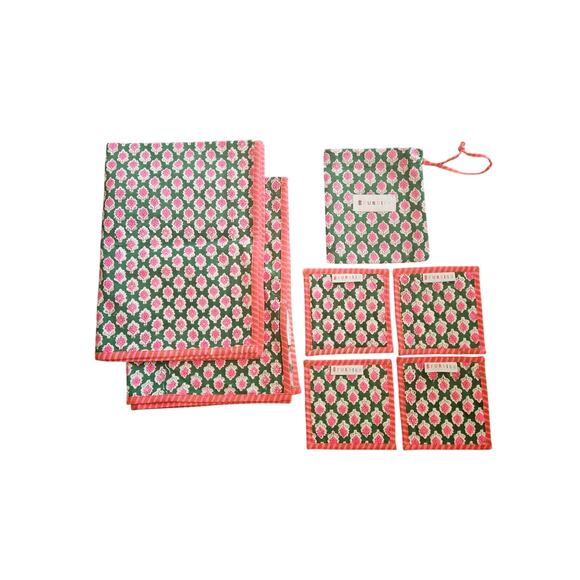 Furbish Beatrice Coasters Set of 4 2 tea towels - Picture 1 of 6